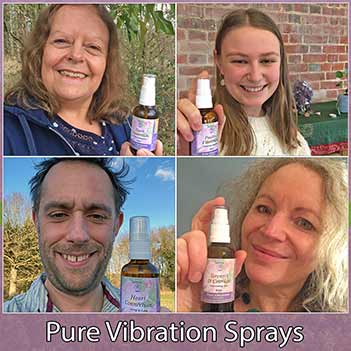 Some of the team with the Pure Vibrations Essence Sprays