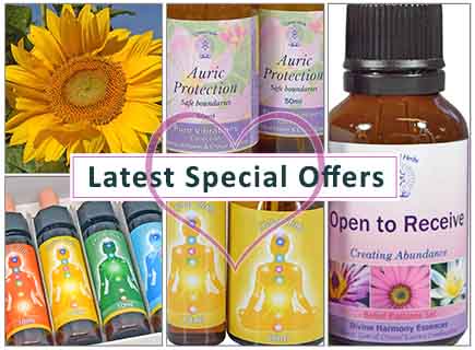 Montage of Essences and flowers - Crystal Herbs Special Offers