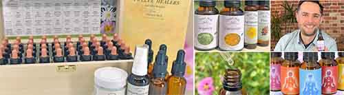Montage image of Crystal Herbs and our flower essences