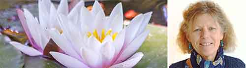 Picture of a Lotus flower and Catherine Keattch