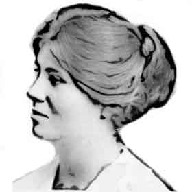 A drawing of Nora Weeks