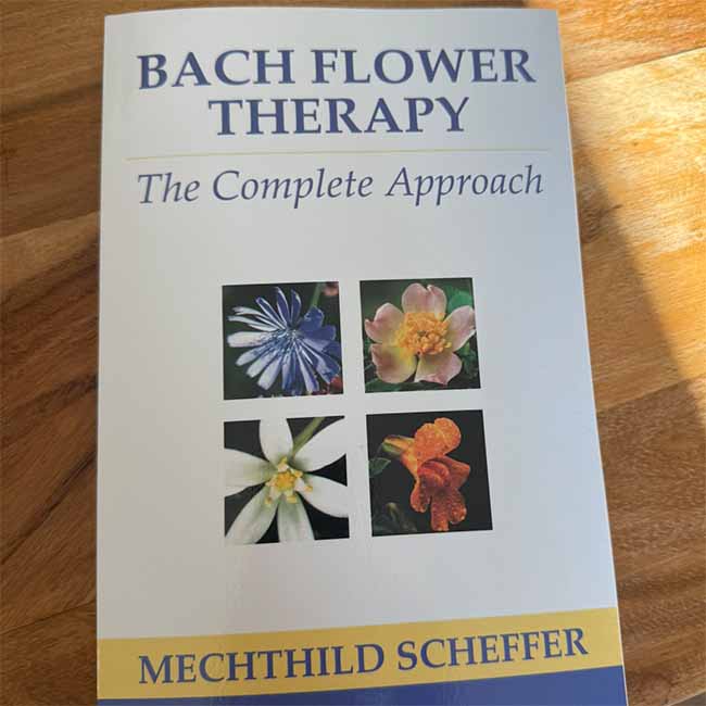 A copy of the book Bach Flower Therapy by