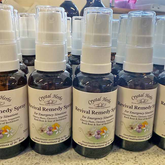 Picture of bottles of Revival Remedy Sprays that have just been made