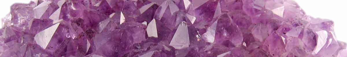 Quartz Amethyst cluster close up