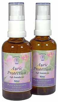 Auric Protection Spray Essences - two 50ml spray botles with labels