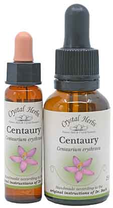 Centaury Bach Flower Remedies 10ml and 25ml bottles of Centaury Bach Remedies