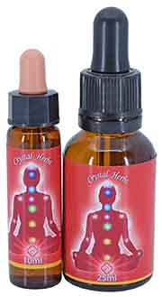 Two bottles of the Base Chakra Essence
