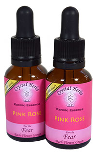 Two 25ml bottles of Pink Rose Flower Essence