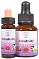 The Creativity Essence 10ml and 25ml sized bottles of the Creativity Essence