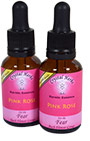 Two 25ml bottles of Pink Rose Flower Essence