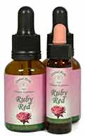 Ruby Red Rose Flower Essences - 10ml and 25ml  bottles