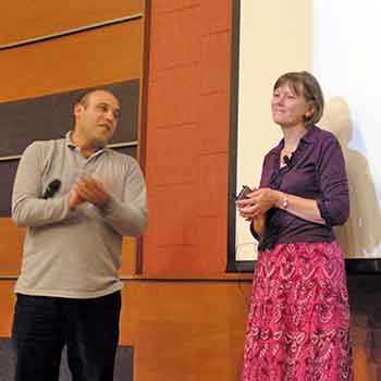 Ivan Santandreu and Actherine Keattch on stage