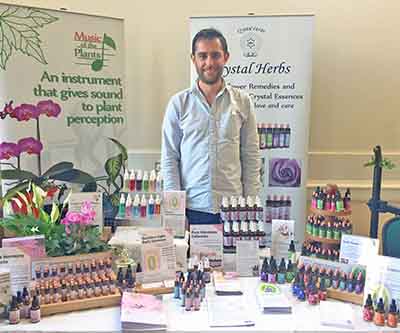 Sam Cremnitz with the Crystal Herbs Stand at Plant Consciousness 2017