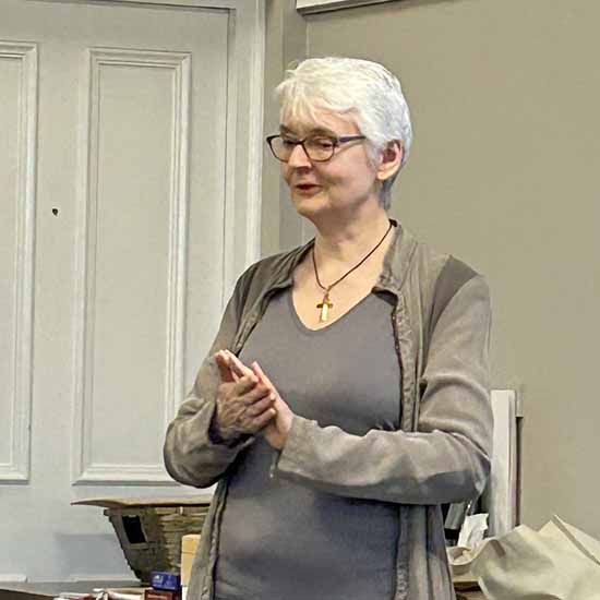 Helen Ward, BFVEA Chair, giving a talk at the BFVEA 2024 Gathering