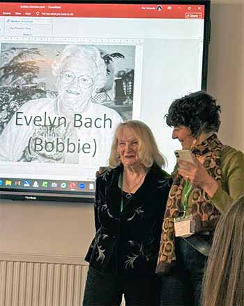 Jan Stewart giving her talk on Edward Bach's daughter Bobbie