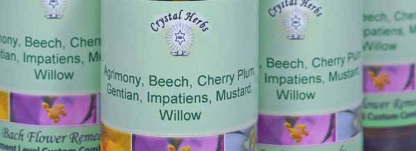 Bottles of Bach Flower Remedy Custom Combinations