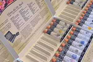 10ml Bach Flower Remedy Sets A rwo of Bach sets in the process of being filled