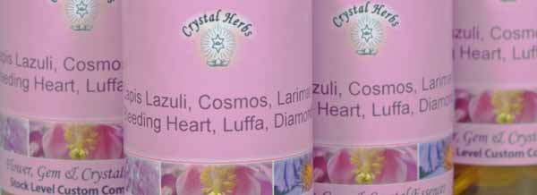Bottles of Flower & Crystal Essence Custom Combinations
