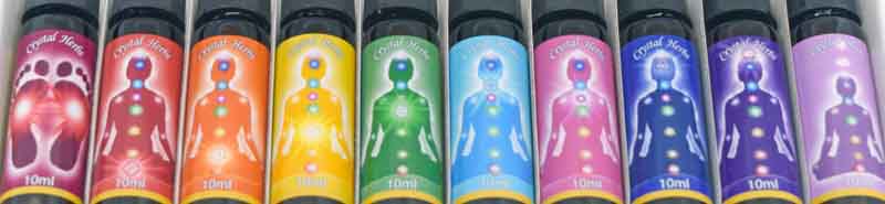 Close up of a 10ml Chakra Essence Set