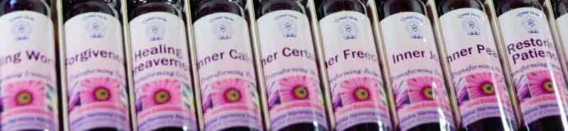 A close up picture of Core Emotion Divine Harmony Essence bottles in a 10ml set