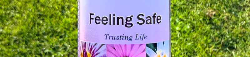 A bottle of the Feeling Safe Essence