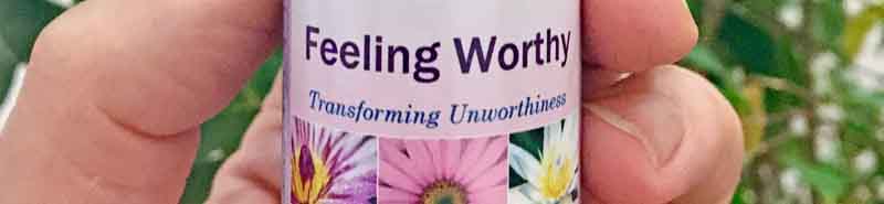 A bottle of the Feeling Worthy Essence