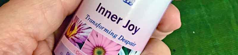 Close up of the Inner Joy Essence held in a hand