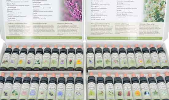 A complete Bach Flower Remedy set in a non-alcoholic vegetable glycerin base