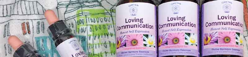 A picture of Loving Communications essences on a creative drawing